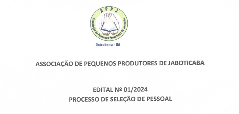 APPJ publica Edital 001/2025 Seleção de Pessoal